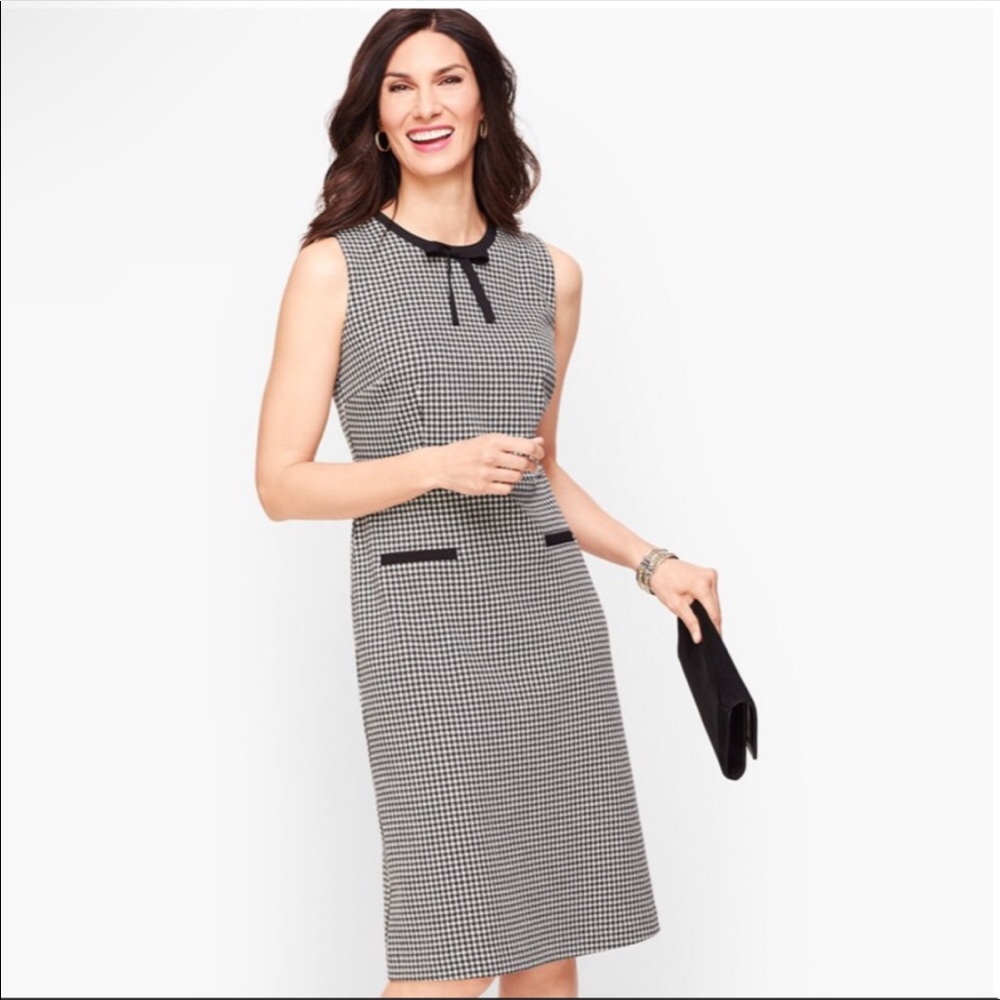 Talbots Ponte Houndstooth Dress size 8P